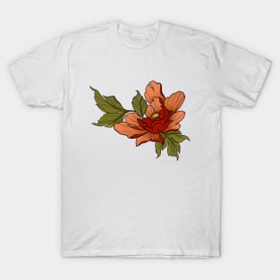 Neo-Traditional Japanese Flower T-Shirt